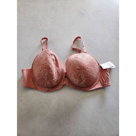 NWT Auden Lightly Lined Balconette Coverage Underwire Bra 44C Pink - Picture 1 of 6